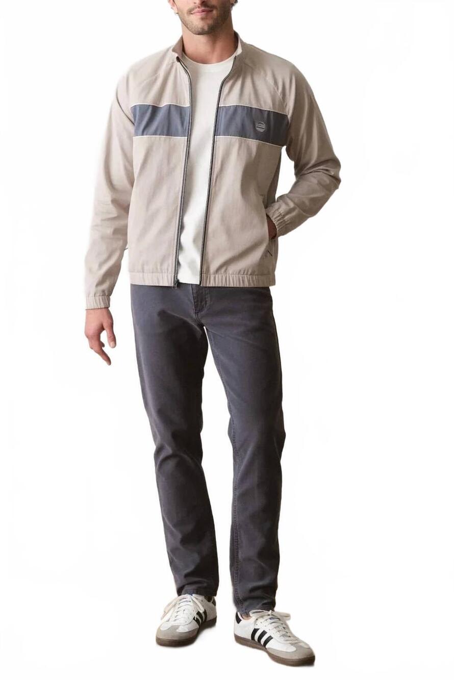 NEW MARINE LAYER freeman windbreaker in stone